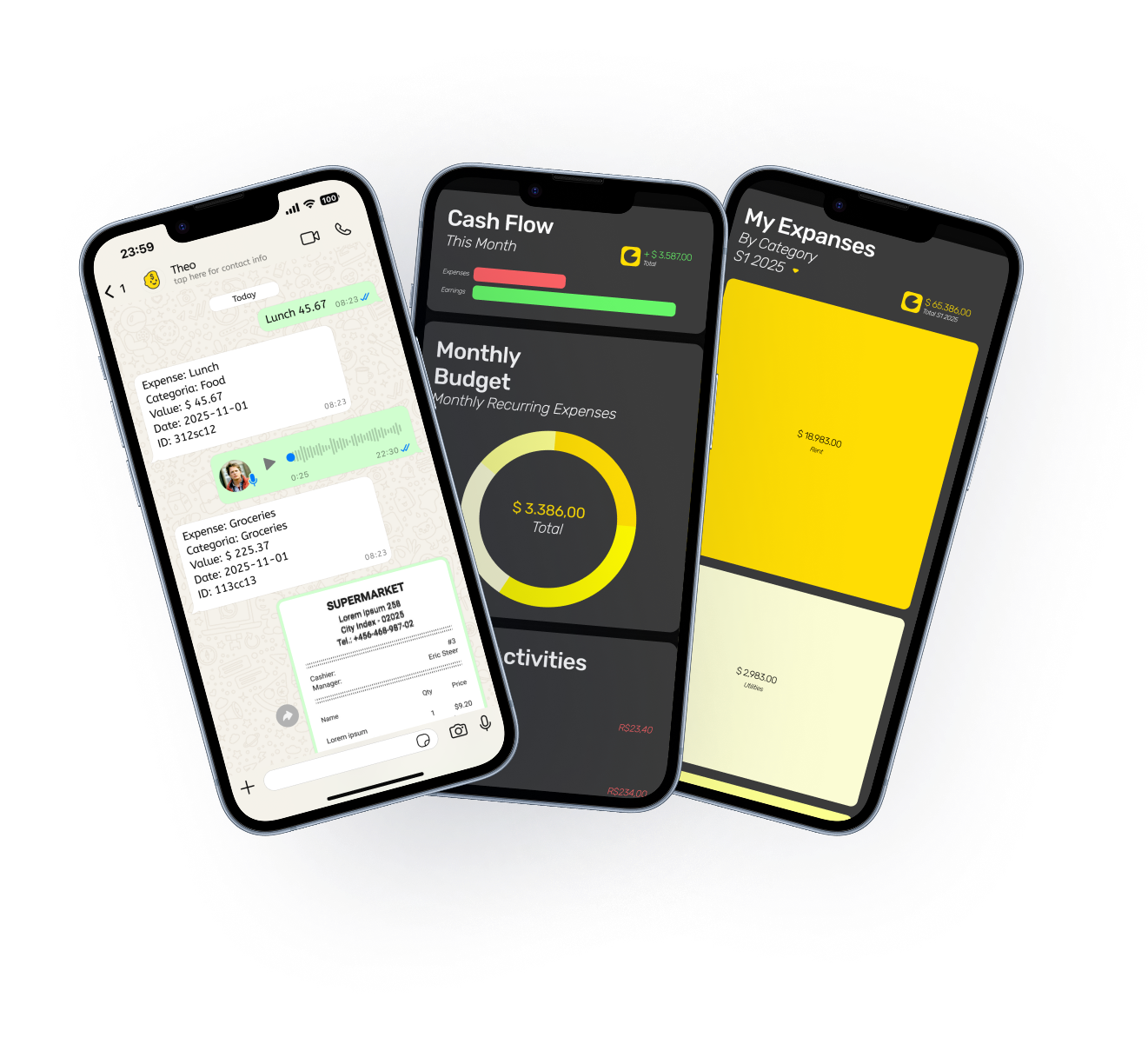 Theo Assistant Dashboard as a background image